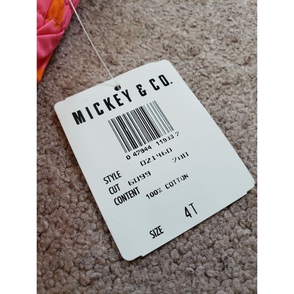 Vintage 80s Mickey And Co Nwt Toddler Girls Shorts Elastic Waist Cotton Size 4t - Picture 4 of 7